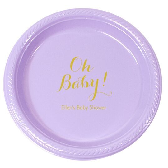 Elegant Oh Baby Plastic Plates